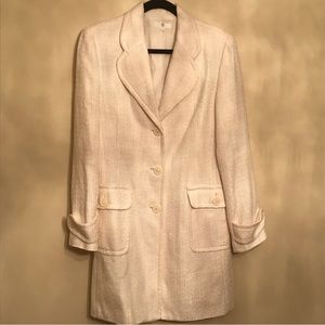 APT. 9 OFF WHITE LIGHTWEIGHT BUTTON DOWN COAT SIZE 12